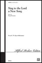 Sing to the Lord a New Song Two-Part Mixed choral sheet music cover